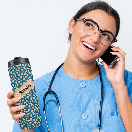 Aangepaste kleefbandbeoordeling thermosbeker