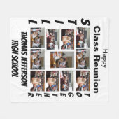 Aangepaste kleerklasse reünie 11 Fotocollage Fleece Deken (Voorkant (Horizontaal))