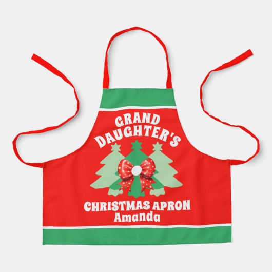 Aangepaste kleindochter's kerstcadeau schort (Voorkant)