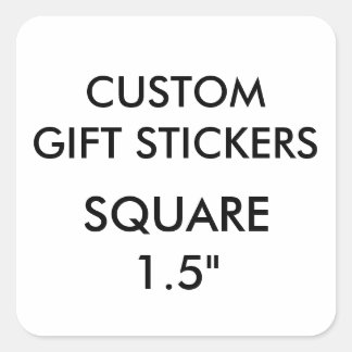 Aangepaste kleine 1,5" VIERKANTE Gift Stickers Sja