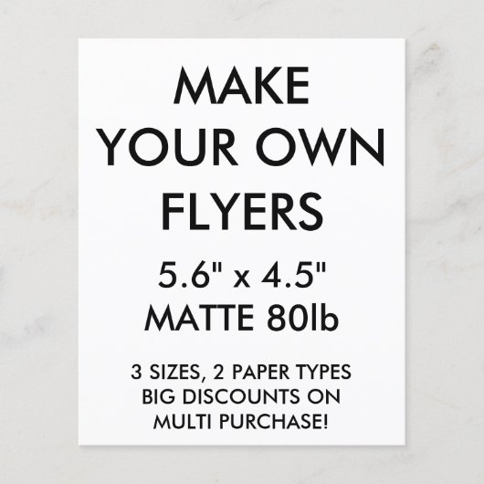 Aangepaste, kleine 5,6-inch x4,5-inch Glanzend Fly Flyer (Voorkant)