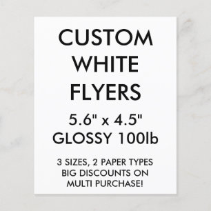 Aangepaste, kleine 5,6-inch x4,5-inch Glanzend Fly Flyer