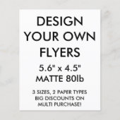 Aangepaste, kleine 5,6-inch x4,5-inch Glanzend Fly Flyer (Voorkant)