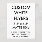 Aangepaste, kleine 5,6-inch x4,5-inch Glanzend Fly Flyer (Voorkant)