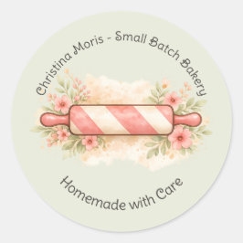 Aangepaste Kleine Batch Bakkerij Bedankt Sticker