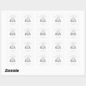 Aangepaste kleine batch bakkerij kersen taart vierkante sticker (Vel)