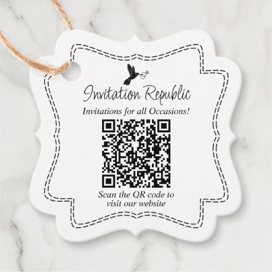 Aangepaste kleine bedrijven leveren QR-codetabel Bedankjes Labels (Voorkant)