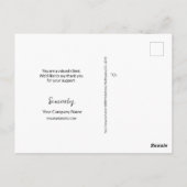 Aangepaste kleine bedrijven logo Waterverf Floral Briefkaart (Achterkant)