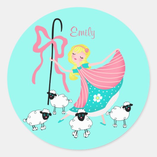 Aangepaste kleine Bo Peep Sticker (Voorkant)