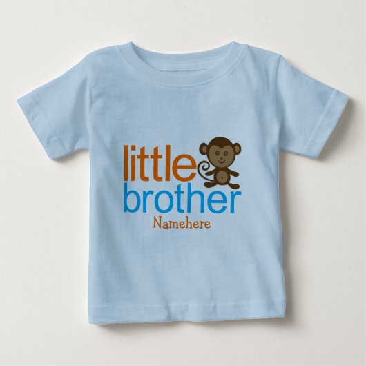 Aangepaste kleine broeraap Baby T-shirt (Voorkant)