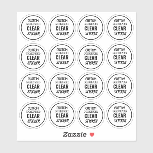 Aangepaste kleine duidelijke Sticker Labels (Vel)