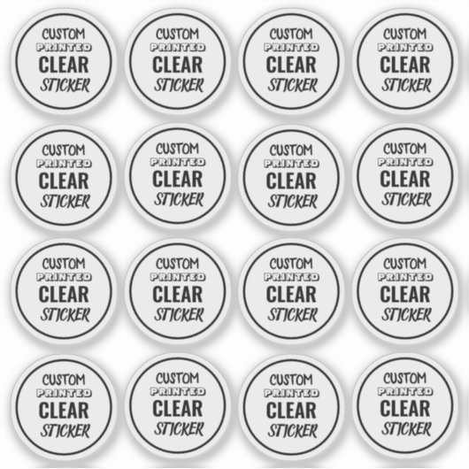 Aangepaste kleine duidelijke Sticker Labels (Voorkant)