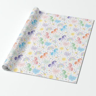 Aangepaste  kleine eenhoorns inpakpapier