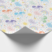 Aangepaste kleine eenhoorns inpakpapier (Hoek)