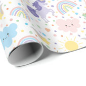 Aangepaste kleine eenhoorns inpakpapier (Rol Hoek)