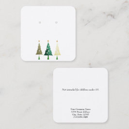 Aangepaste kleine kerstboom oorbel display Kaarten Contactkaartje