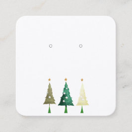 Aangepaste kleine kerstboom oorbel display Kaarten Contactkaartje