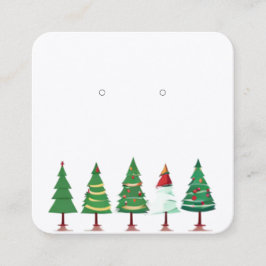 Aangepaste kleine kerstboom oorbel display Kaarten Contactkaartje