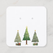 Aangepaste kleine kerstboom oorbel display Kaarten Contactkaartje (Voorkant)