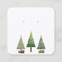 Aangepaste kleine kerstboom oorbel display Kaarten Contactkaartje