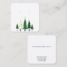 Aangepaste kleine kerstboom oorbel display Kaarten Contactkaartje