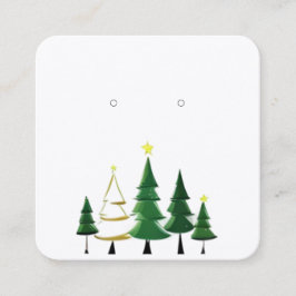 Aangepaste kleine kerstboom oorbel display Kaarten Contactkaartje