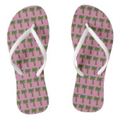 Aangepaste kleine kokosnoot handpalm roze teenslippers (Voetbed)