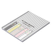 Aangepaste kleine laptop met kabelretro, kleurrijk notitieboek (Linkerzijde)