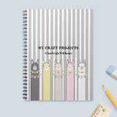 Aangepaste kleine laptop met kabelretro, kleurrijk notitieboek