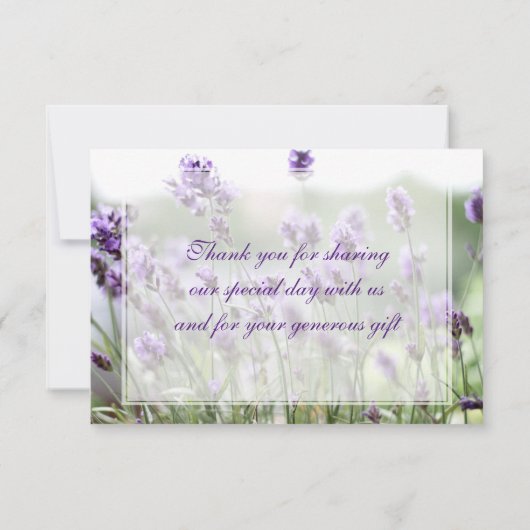 Aangepaste kleine lavender Bohemian bedankt (Achterkant)