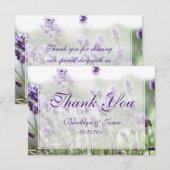 Aangepaste kleine lavender Bohemian bedankt (Voorkant / Achterkant)