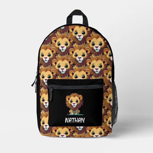 Aangepaste kleine leeuw bedrukte rugzak (Voorkant)