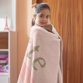 Aangepaste kleine meisje dinosaurus regenboog roze fleece deken