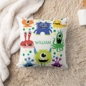 Aangepaste kleine monsters die babyjongen eten kussen (Deken)