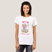 Aangepaste kleine olifant mama om baby shower te w t-shirt (Voorkant volledig)