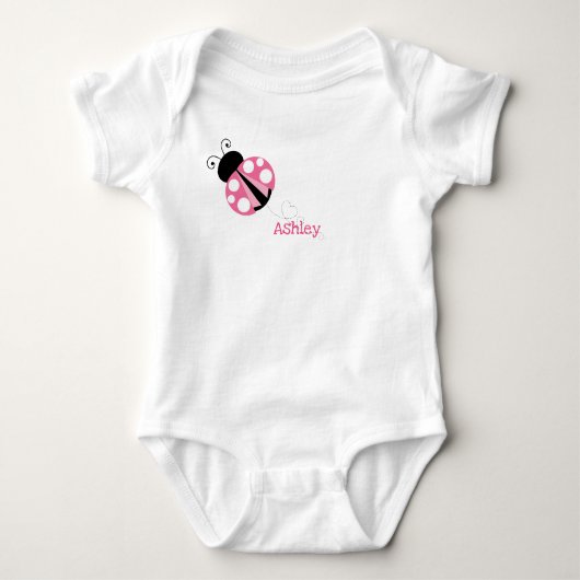 Aangepaste kleine roze luis romper (Voorkant)