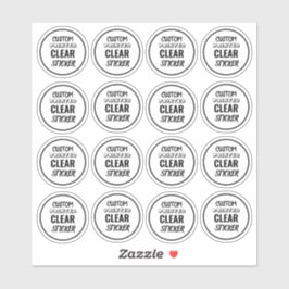 Aangepaste kleine transparante stickerlabels sticker