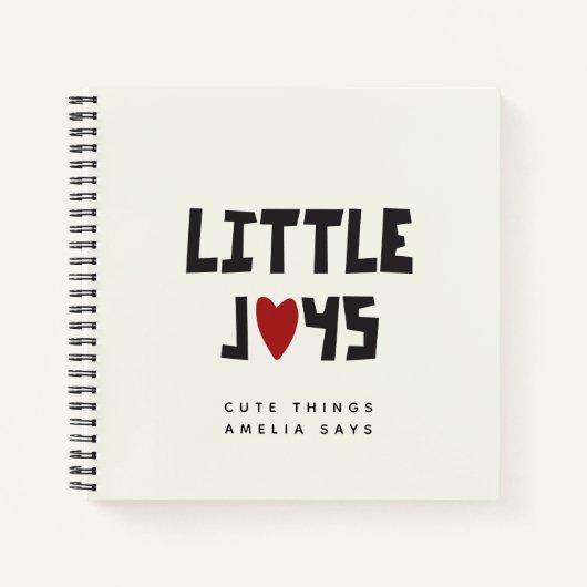 Aangepaste kleine vreugde Kinder Gezegden Keepsake Notitieboek (Voorkant)