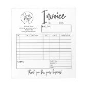 Aangepaste kleine zakelijke laptop voor factuur lo notitieblok (Voorkant)