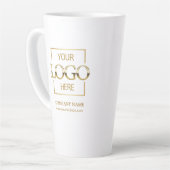 Aangepaste kleine zakelijke Logo gepersonaliseerde Latte Mok (Linkerhoek)