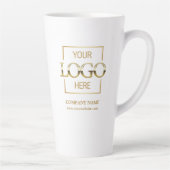 Aangepaste kleine zakelijke Logo gepersonaliseerde Latte Mok (Rechts)