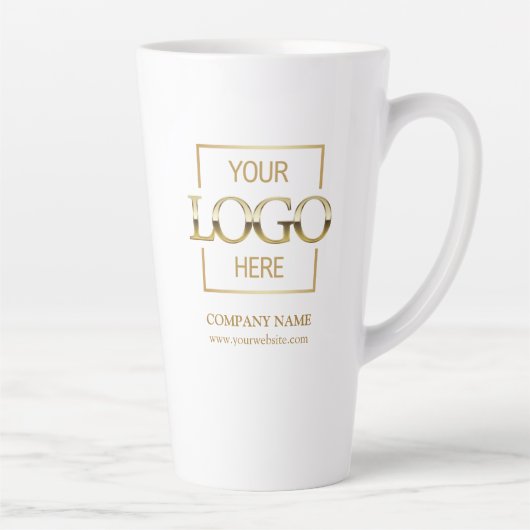 Aangepaste kleine zakelijke Logo gepersonaliseerde Latte Mok (Rechts)