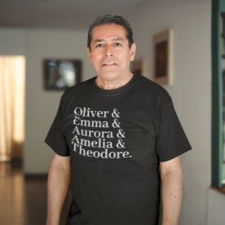 Aangepaste kleinkind naamlijst met Ampersand Dark T-shirt