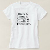 Aangepaste kleinkind naamlijst met Ampersand T-shirt (Design voorkant)