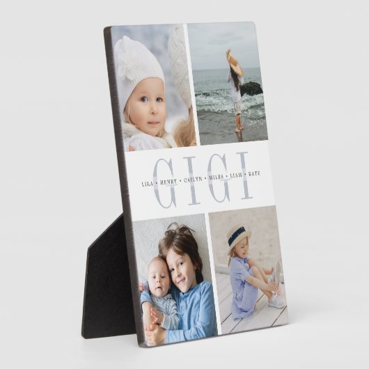 Aangepaste kleinkinderen Foto's Collage Fotoplaat (Zijkant)