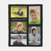 Aangepaste kleinkinderen foto's grootmoeder oma fleece deken (Voorkant)