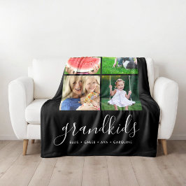 Aangepaste kleinkinderen Monogram Instagram Fotoco Fleece Deken