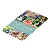 Aangepaste kleinkinderen Namen 9 Foto Collage Magneet (Linkerzijde)