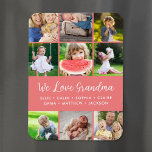 Aangepaste kleinkinderen Namen 9 Foto Collage Magneet<br><div class="desc">Aangepaste afgedrukte fotomagneten gepersonaliseerd met uw familiefoto's en tekst. Voeg de namen van je kleinkinderen of andere aangepaste tekst toe met ruimte voor 9 vierkante foto's. Gebruik de ontwerpgereedschappen om een achtergrondkleur te kiezen, meer foto's toe te voegen en de tekstlettertypen en -kleuren te bewerken om een uniek, uniek ontwerp...</div>