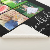 Aangepaste kleinkinderen Namen Instagram Fotocolla Sherpa Deken (3/4)